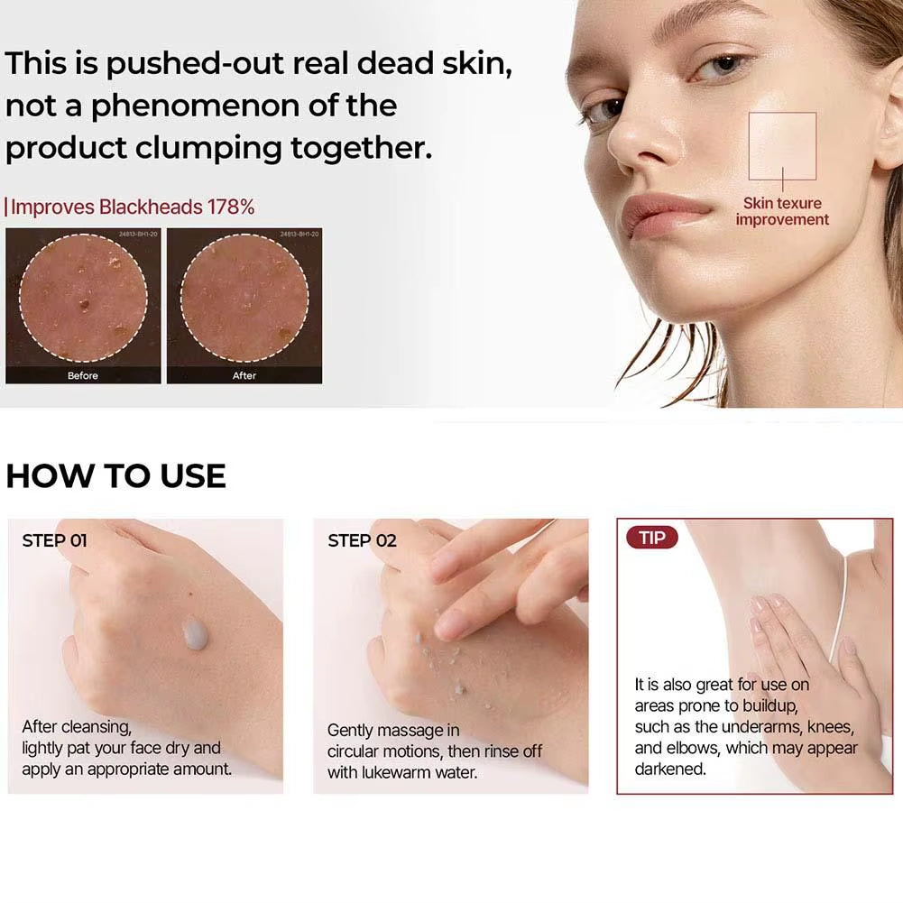 Dr. Melaxin Korean Black Rice Peeling Ampoule - Exfoliating Face Remove Dead Skin Cells Blackheads Facial Skincare