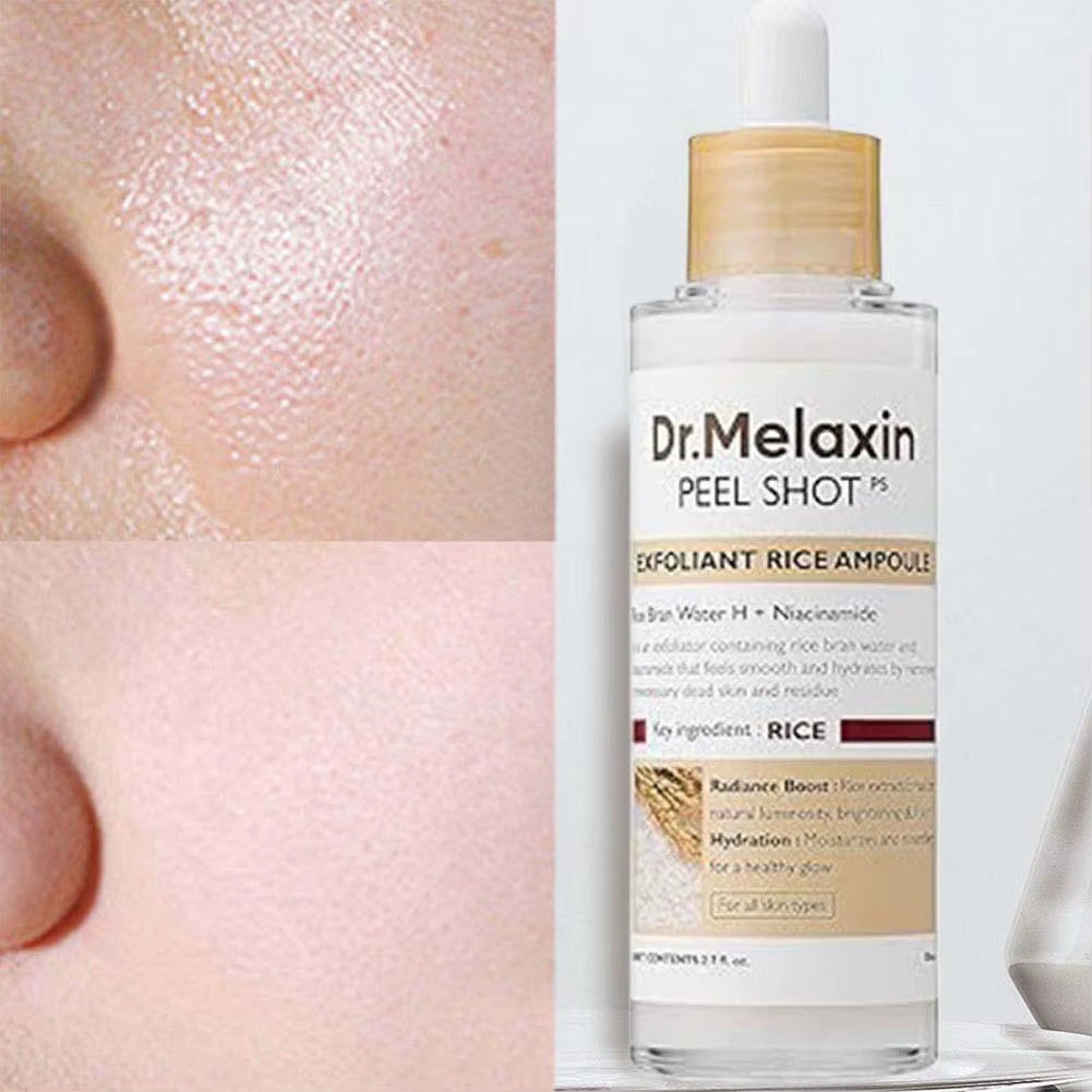 Dr. Melaxin Korean Black Rice Peeling Ampoule - Exfoliating Face Remove Dead Skin Cells Blackheads Facial Skincare