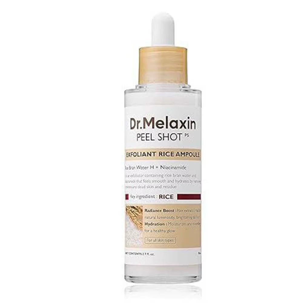 Dr. Melaxin Korean Black Rice Peeling Ampoule - Exfoliating Face Remove Dead Skin Cells Blackheads Facial Skincare