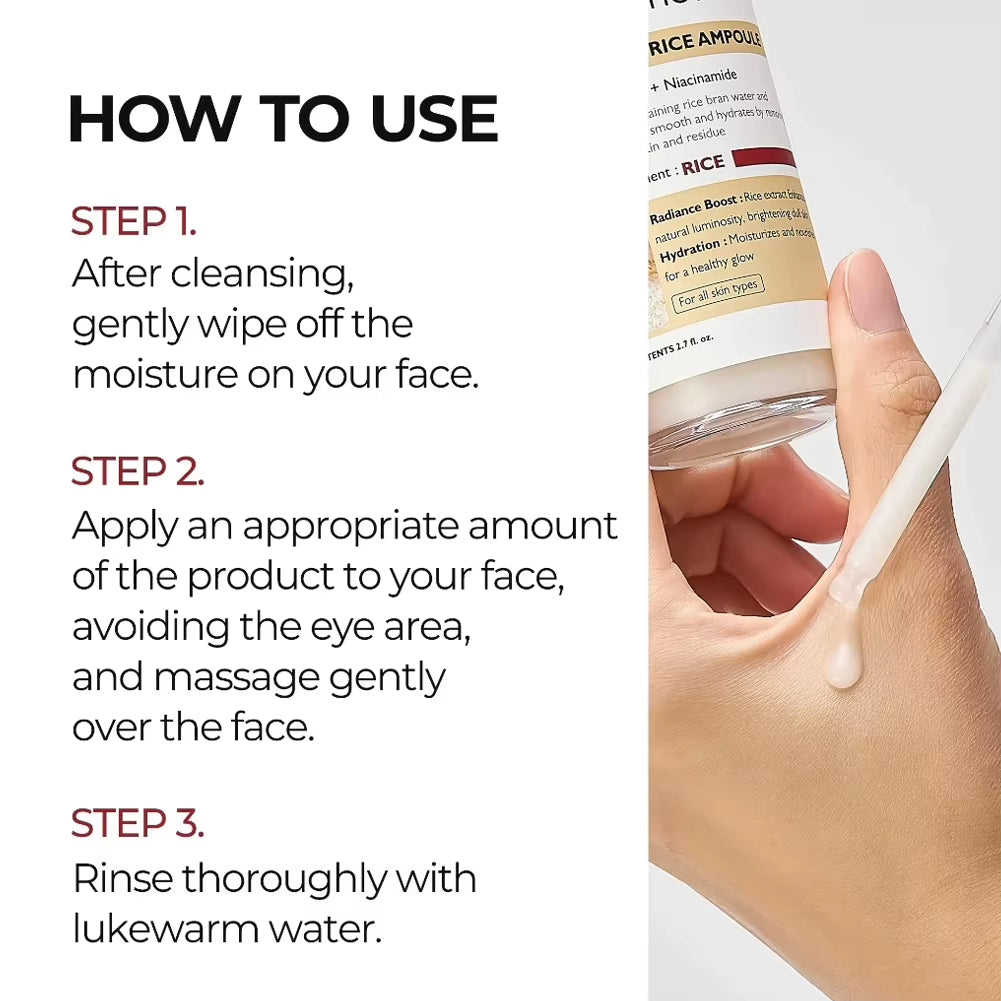 Dr. Melaxin Korean Black Rice Peeling Ampoule - Exfoliating Face Remove Dead Skin Cells Blackheads Facial Skincare