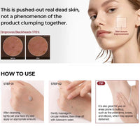 Dr. Melaxin Korean Black Rice Peeling Ampoule - Exfoliating Face Remove Dead Skin Cells Blackheads Facial Skincare
