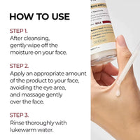 Dr. Melaxin Korean Black Rice Peeling Ampoule - Exfoliating Face Remove Dead Skin Cells Blackheads Facial Skincare